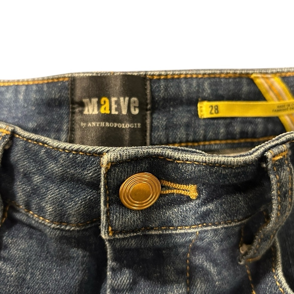 Maeve by Anthropologie Jada Blue Denim Wide Leg Size 28 Jean - Picture 4 of 7